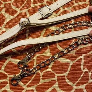 Miche petite Geneva shell with long strap.